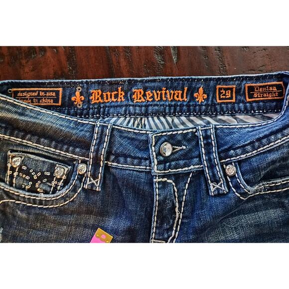 Rock Revival Denisa Straight Y2K Jeans - Size 29 - Picture 6 of 14